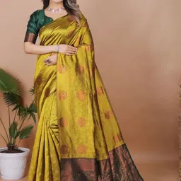 Moda Rapido Ethnic Motifs Zari Silk Blend Banarasi Saree image 2