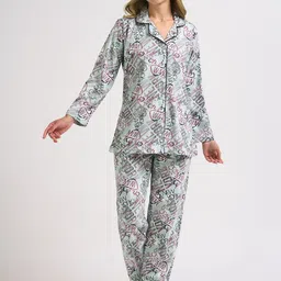 Juliana Dream Women Typography Printed Lapel Collar Shirt Pyjamas Night suit-picture-10