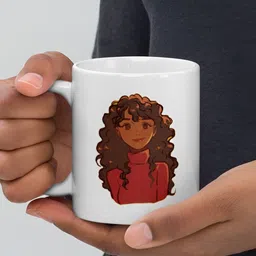 Mr UVD White & Red Graphic Printed Ceramic Matte Mug 350 ml-picture-18