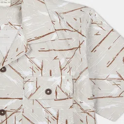 CAVIO Boys Printed Pure Cotton Shirt With Shorts image 5