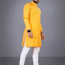 Attigo Men Solid Ethnic Kurta with Pyjama image 4