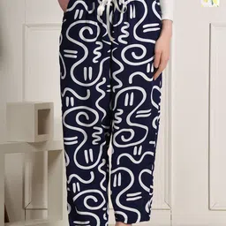 Style Shoes Pack Of 2 Abstract Printed Mid-Rise Lounge Pants-image-67