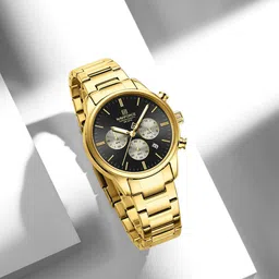 Naviforce NF8076 Men Dial & Bracelet Style Analogue Chronograph Watch NF8076_G B G image 4