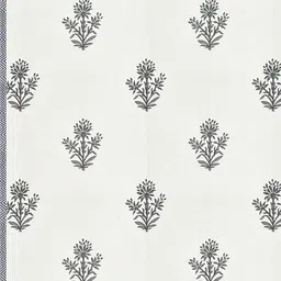 BELLA CASA Lotus Bloom Grey Ethnic Motifs Printed Cotton AC Room 110 GSM Single Bed Dohar image 4