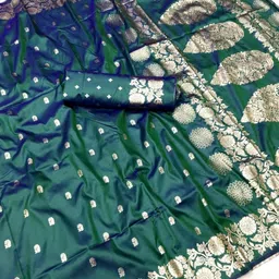 RATNAVALI Ethnic Motifs Zari Art Silk Handloom Banarasi Saree-picture-37