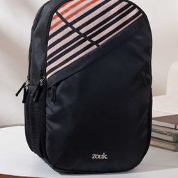 ZOUK Men Striped Backpack with Compression Straps-picture-25