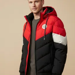 Mast & Harbour Men Colourblocked Puffer Jacket image 3
