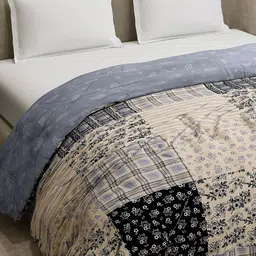 Monte Carlo Grey & Black Ethnic Motifs AC Room 150 GSM Double Bed Comforter image 2