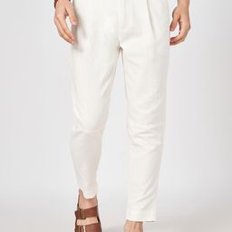 7 Alt by Pantaloons Men Slim Fit Cotton Pleated Trousers-picture-4
