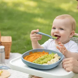 BabyStreet 4- Pcs Dishwasher Safe All-In-One Feeding Set image 3