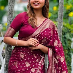 Moda Rapido Ethnic Motifs Zari Art Silk Handloom Banarasi Saree image 2