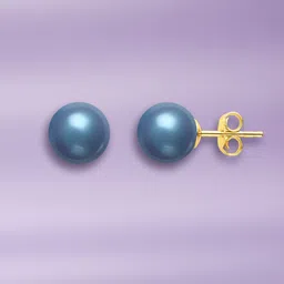 MINUTIAE Gold Plated Pearls Studded Spherical Shaped Studs image 5