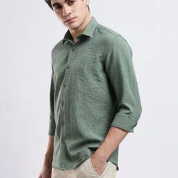 NEVER NEUD Men Classic Slim Fit Casual Shirt image 4