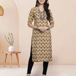 7Threads Women Ethnic Motifs Printed Floral Crepe Kurta image 4