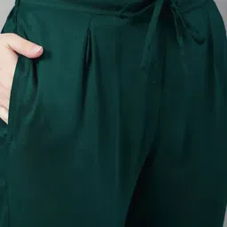 Tulsattva Floral Printed Round Neck Block Print Kurta With Trousers & Dupatta image 3