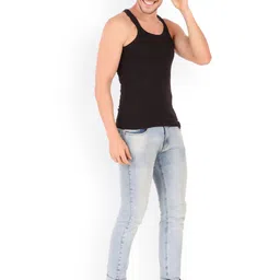 inner element Pack Of 3 Cotton Gym Vests 111_GYMVEST_PK3_Black_Grey_Teal_XS image 5