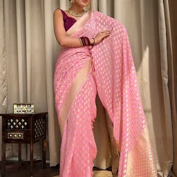 AMRUTKALA SAREES Woven Design Banarasi Saree image 4