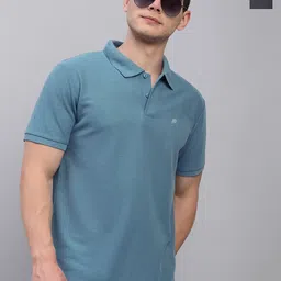 LUX PARKER Men Pack of 2 Solid Polo Collar Cotton T-shirts image 1