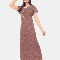 Be You Abstract Printed Maxi Nightdress image 4