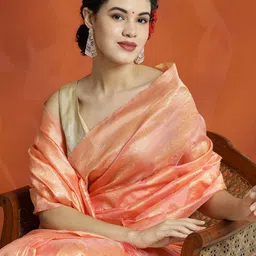 Desi Fusion Woven Design Zari Banarasi Saree-image-39