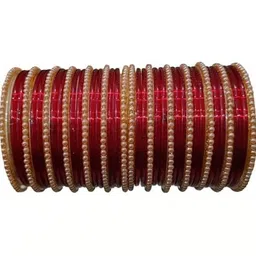 TRIOXY Red Glass Artificial Stones Bangle-picture-30