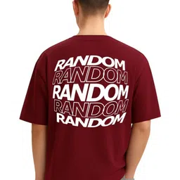 Fashnobic Men Dri-FIT Random Printed Round Neck Cotton Oversized T-shirt image 3