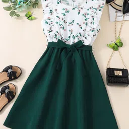 Billion Girls Floral Print Belted Fit & Flare Midi Dress-picture-13