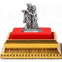 AKSHAT SAPPHIRE Silver-Toned Religious Radha Krishna Idol Showpiece-picture-35