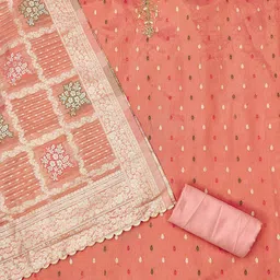 SHADOW & SAINING Woven Design Unstitched Dress Material image 4