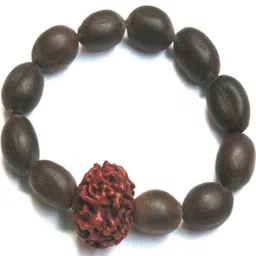 Divine souvenirs Wooded Unisex Artificial Beaded Elasticated Bracelet-picture-30