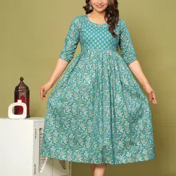 Queens Closet Floral Print A-Line Midi Dress-image-68