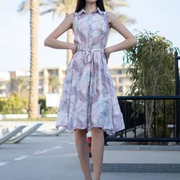 SANSKRUTIHOMES Women Floral Printed A-Line Dress-picture-13
