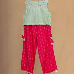HERE&NOW Girls Printed Top with Palazzos-picture-20