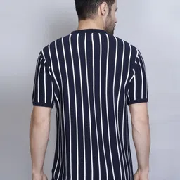 PULAKIN Striped Polo Collar Pure Cotton T-Shirt image 4