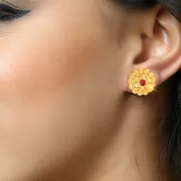 VIVASTRI Women Gold-Plated Alloy Earrings image 4