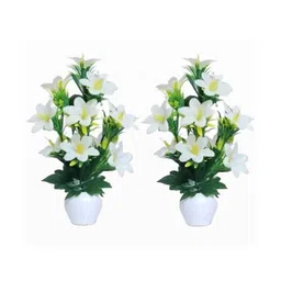 Anandani Fashion White 2 Pieces Artificial Flower-picture-38