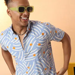 Campus Sutra Classic Geometric Printed Casual Shirt-picture-37