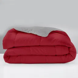 RAZZAI Burgundy & Grey Microfiber Reversible Mild Winter 210 GSM Single Bed Comforter image 3