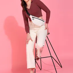 Mast & Harbour Striped Crop Top image 5