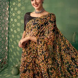 Sangria Floral Saree With Blouse Piece-picture-13