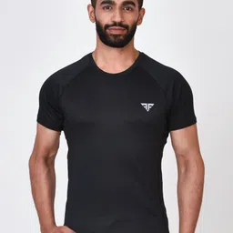 BRUTE FORCE Men Brand Logo Slim Fit T-shirt-image-83