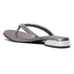 ERIDANI Women Embellished T-Strap Flats image 5