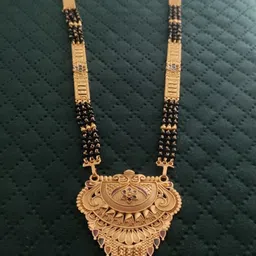 niva fashion Gold-Plated Brass Artificial Stones and Beads Mangalsutra-picture-18