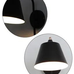 SHREE KALA HOME DECOR Bronze-Toned & Black Iron Contemporary Frustum Shaped Wall Lamp image 4