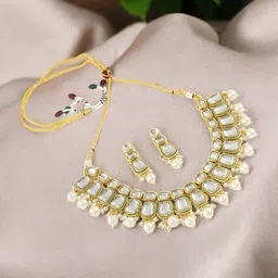 Joy of Jewels Silver-Plated Alloy American Diamond Necklace & Earrings-picture-16
