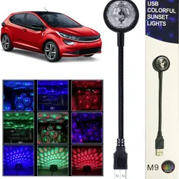 MOOZMOB 360 Degree Flexible Portable 7 Colors + 9 Functional Mode with Pattern Changer Button USB Disco Projector Led Light for Altroz Car SUVs Home Bedroom Led Light-image-62