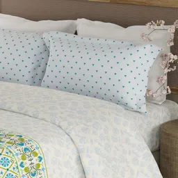 Boutique Living India Valatia Gypsy Blue 200 Cotton TC King Bedsheet Set 2.74 m x 2.74 m-image-5