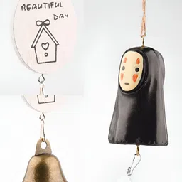 COMICSENSE Black & White Printed Windchimes With Bells image 2