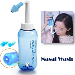 axu traders Jal Neti Bottle 300 ml Sinus Rinse and Nose Cleaner Nasal Pressure Manual Nasal Aspirator image 2