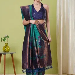 KAYOMMI Woven Design Zari Banarasi Saree-image-45